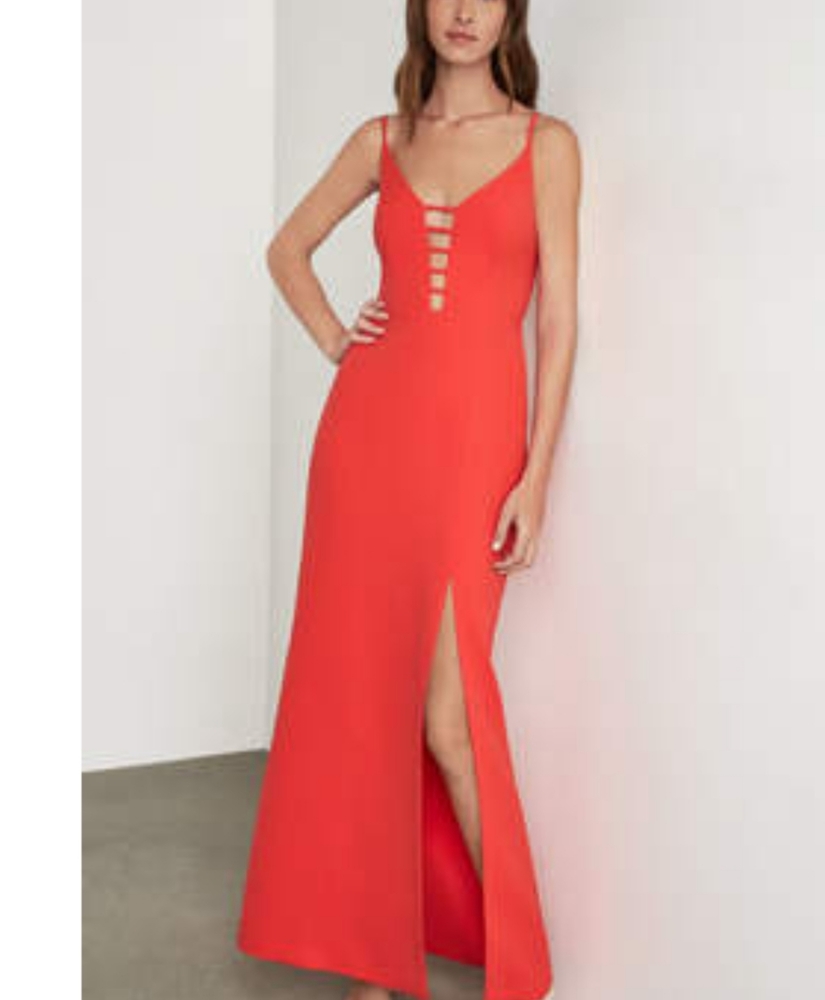 BGMAXAZRIA Women's Strappy Caged Gown,size 12 ,Color: Poinsettia